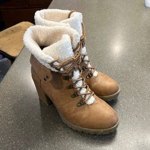 JUSTFAB Booties, Women’s size 7, brown